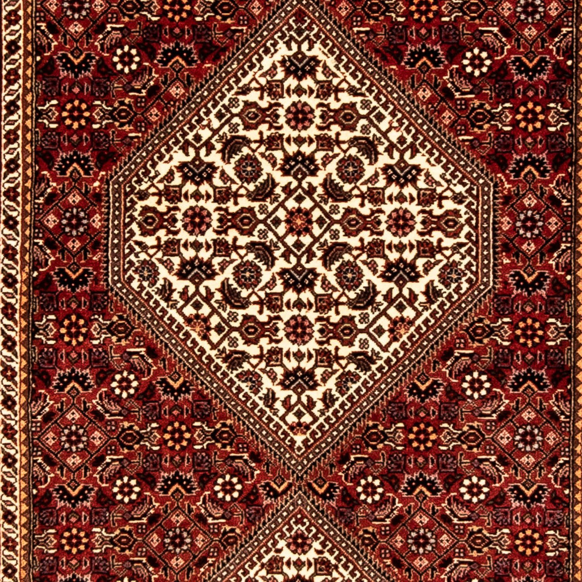 Loper Perzisch tapijt - Bijar - 304 x 81 cm - veelkleurig