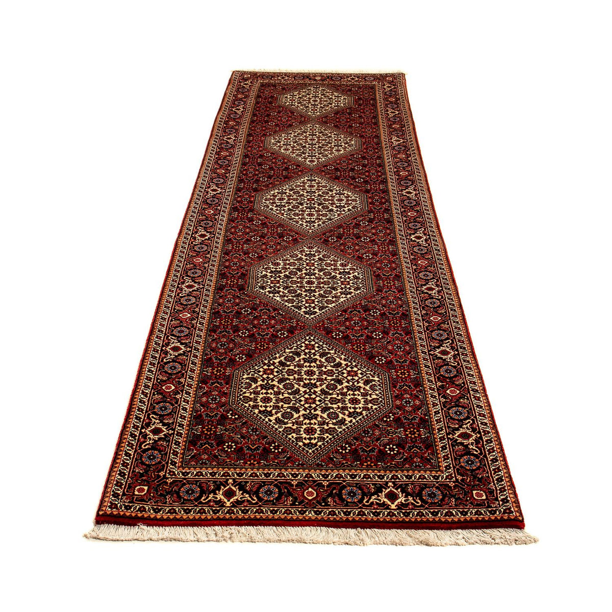 Loper Perzisch tapijt - Bijar - 304 x 81 cm - veelkleurig