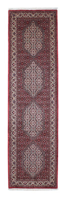 Loper Perzisch tapijt - Bijar - 317 x 85 cm - rood