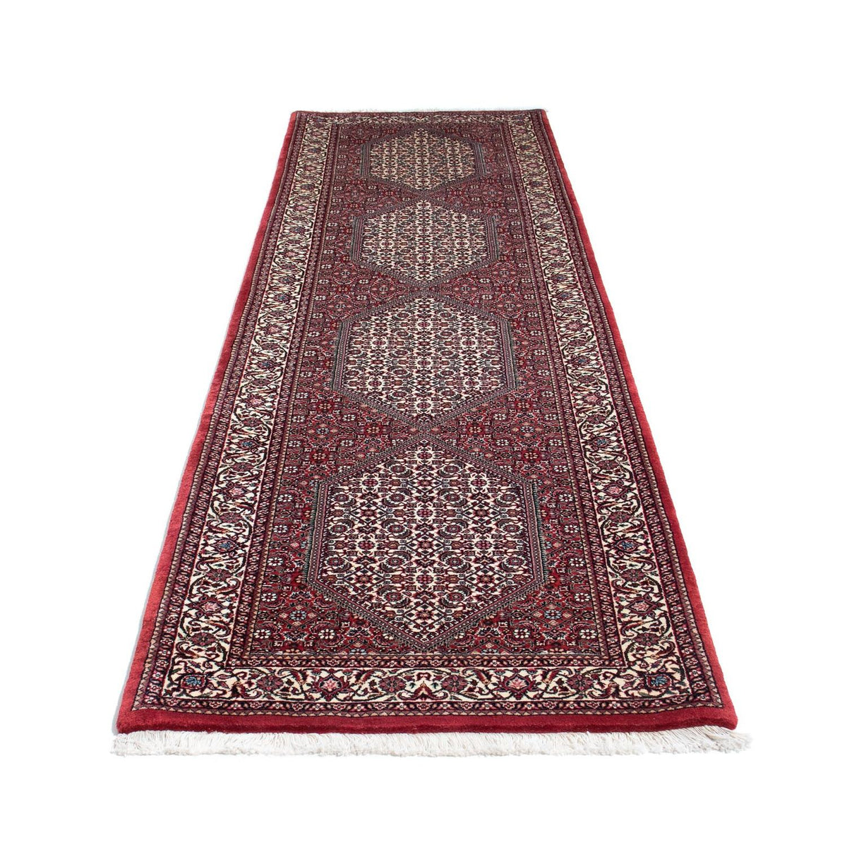 Loper Perzisch tapijt - Bijar - 317 x 85 cm - rood