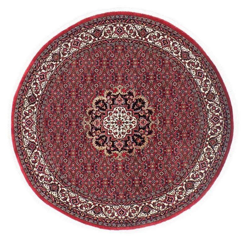 Perzisch tapijt - Bijar rond  - 155 x 155 cm - donkerrood