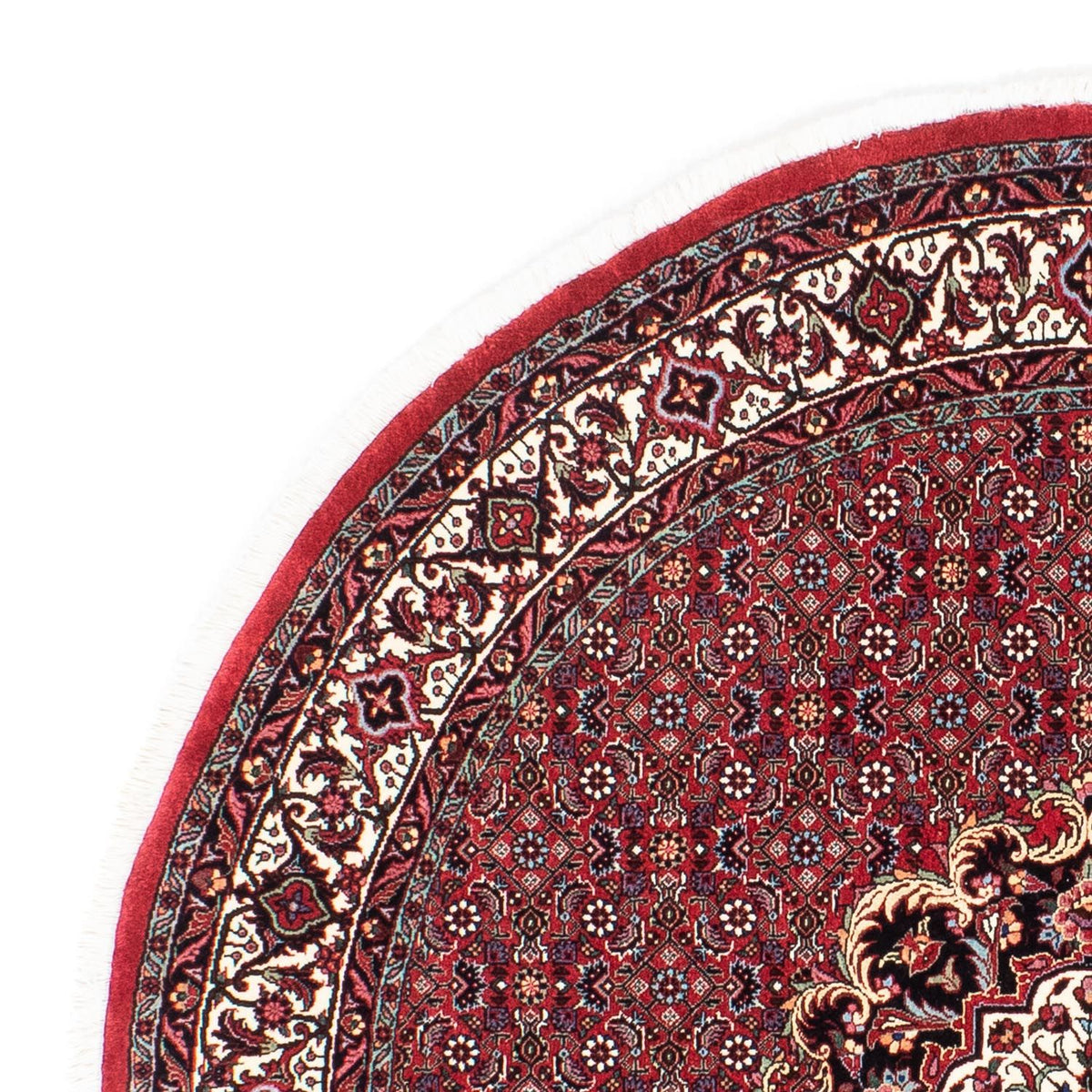 Perzisch tapijt - Bijar rond  - 155 x 155 cm - donkerrood