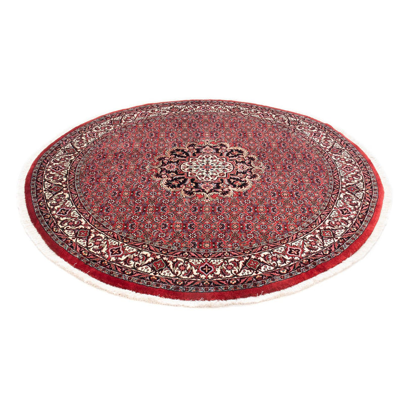Perzisch tapijt - Bijar rond  - 155 x 155 cm - donkerrood