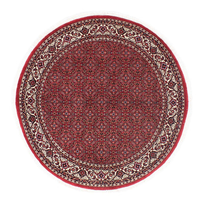 Perzisch tapijt - Bijar rond  - 150 x 150 cm - donkerrood