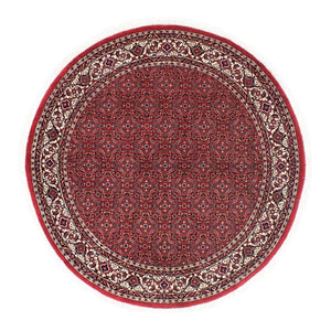 Perzisch tapijt - Bijar rond  - 150 x 150 cm - donkerrood