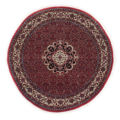 Perzisch tapijt - Bijar rond  - 150 x 150 cm - donkerrood