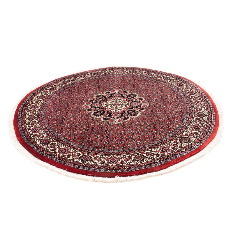 Perzisch tapijt - Bijar rond  - 150 x 150 cm - donkerrood