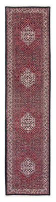 Loper Perzisch tapijt - Bijar - 404 x 88 cm - licht rood