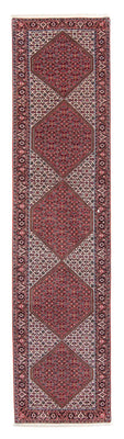 Loper Perzisch tapijt - Bijar - 403 x 86 cm - donkerrood