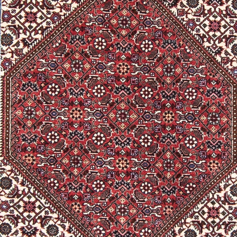 Loper Perzisch tapijt - Bijar - 403 x 86 cm - donkerrood