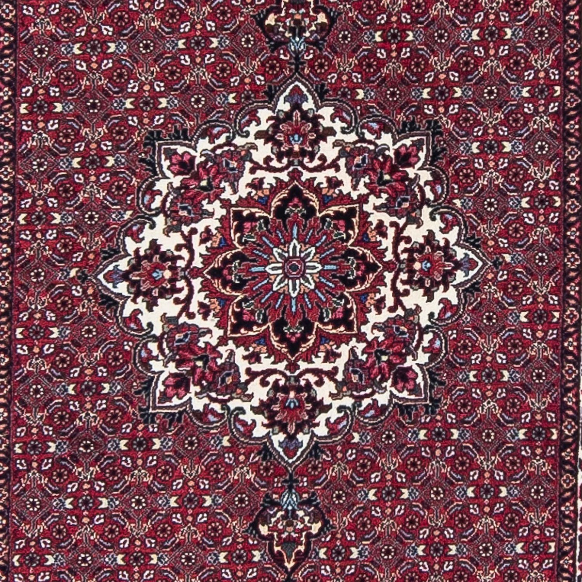 Loper Perzisch tapijt - Bijar - 398 x 83 cm - donkerrood