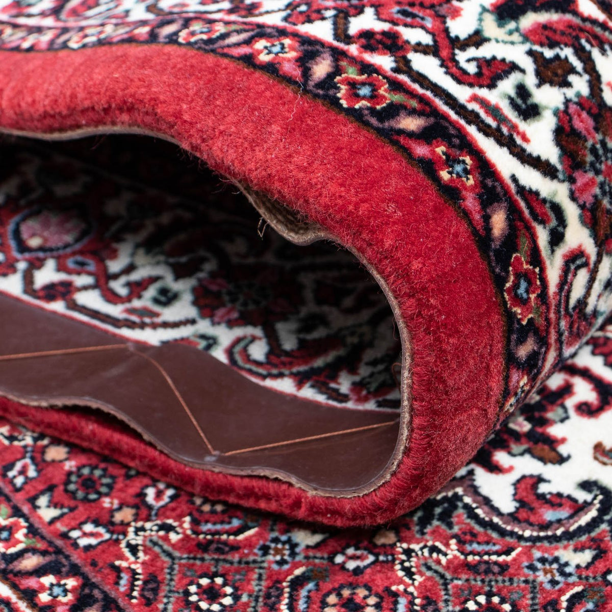 Loper Perzisch tapijt - Bijar - 398 x 83 cm - donkerrood