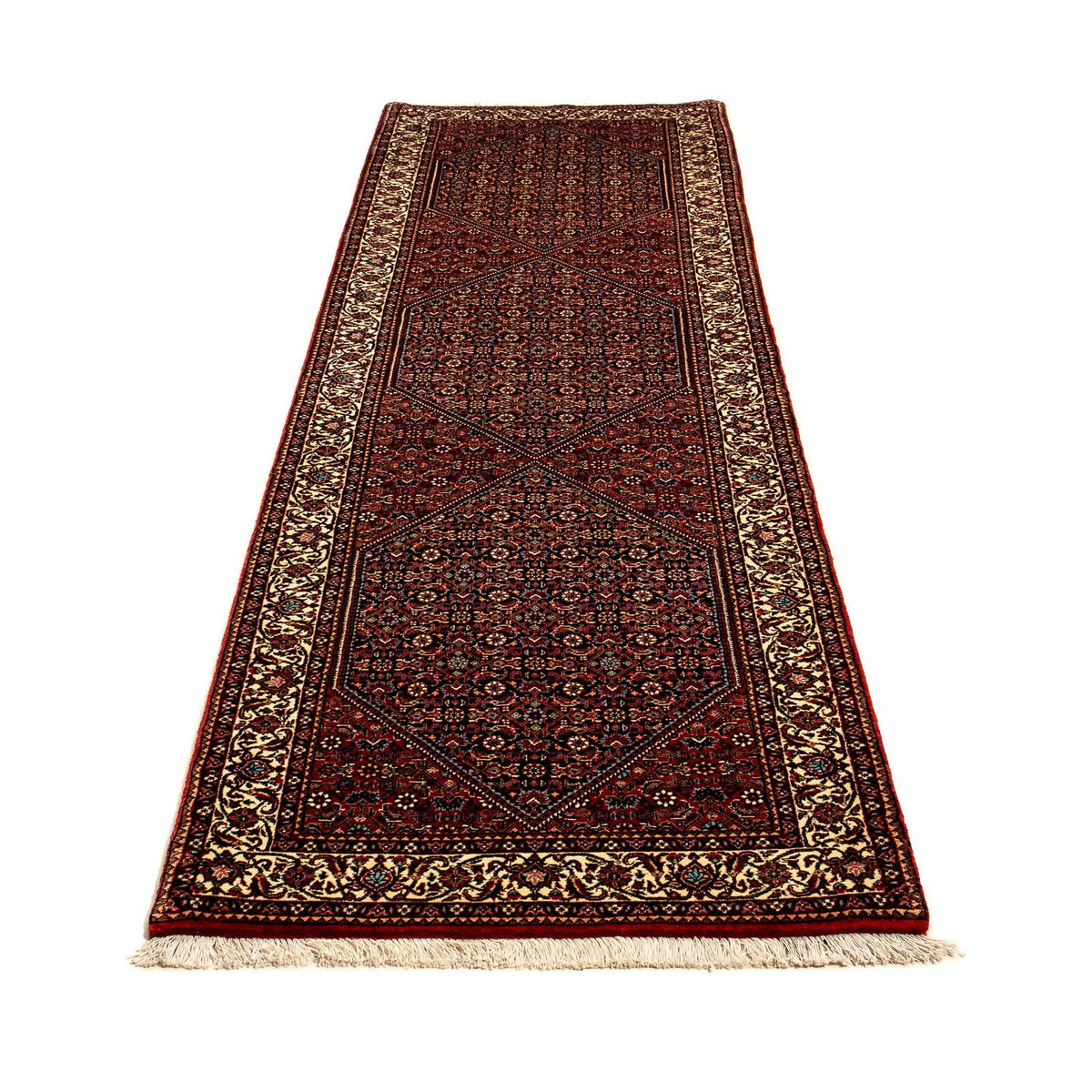 Loper Perzisch tapijt - Bijar - 303 x 84 cm - veelkleurig