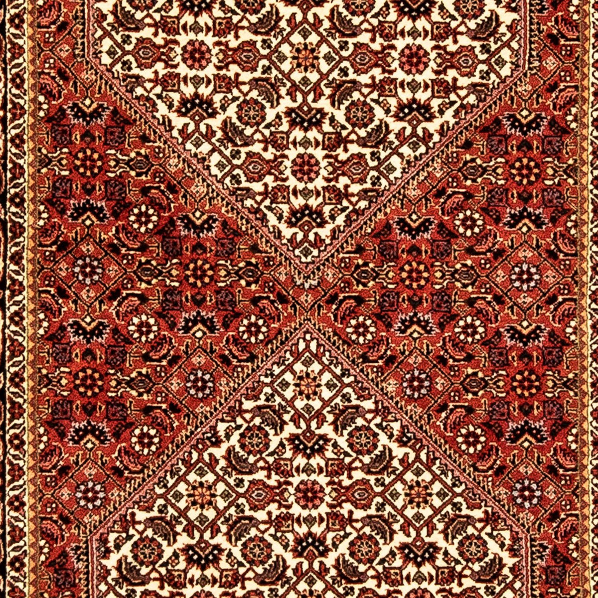 Loper Perzisch tapijt - Bijar - 314 x 85 cm - donkerrood