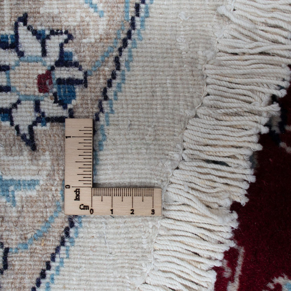 Perzisch tapijt - Nain rond  - 300 x 300 cm - donkerrood