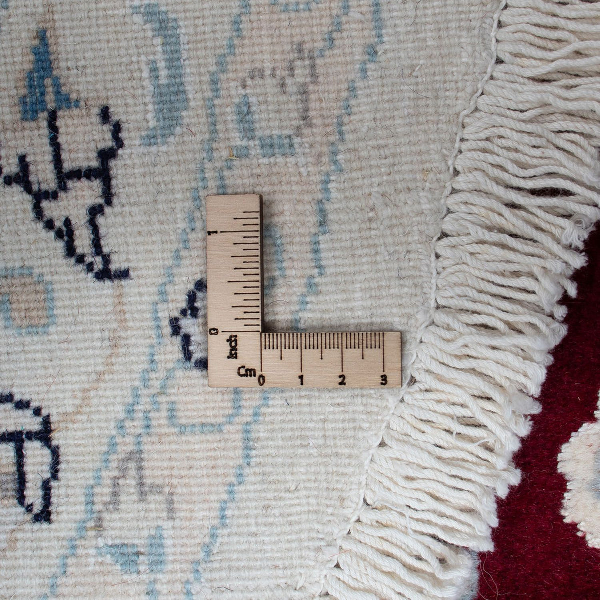 Perzisch tapijt - Nain rond  - 300 x 300 cm - donkerrood