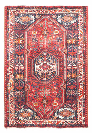 Perzisch Tapijt - Nomadisch - 161 x 110 cm - donkerrood