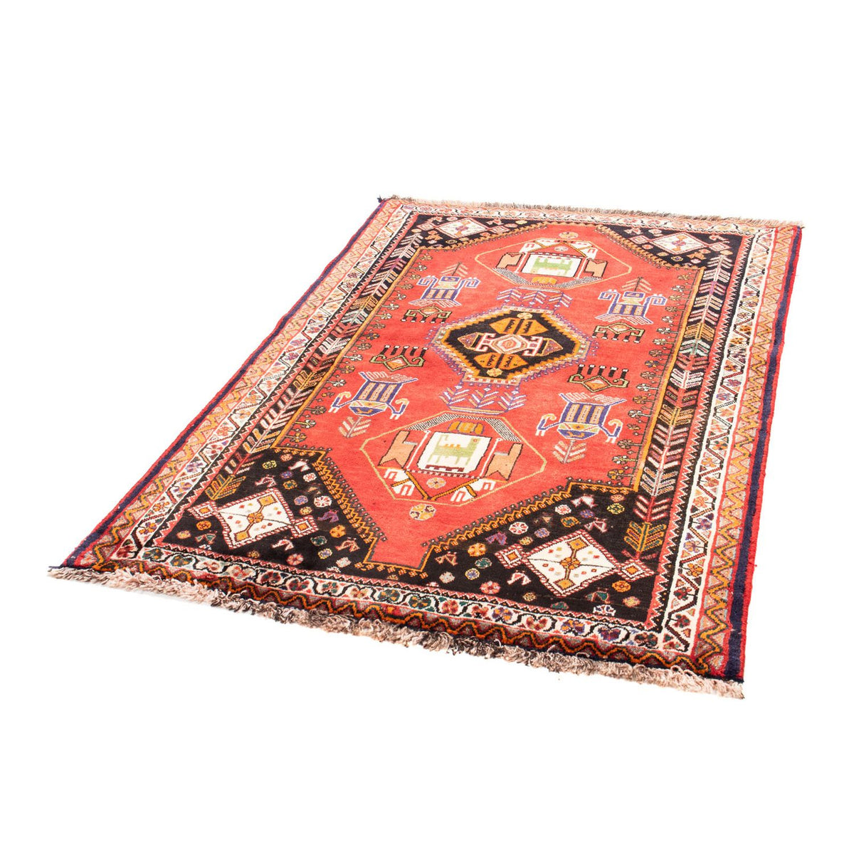 Perzisch Tapijt - Nomadisch - 165 x 118 cm - donkerrood