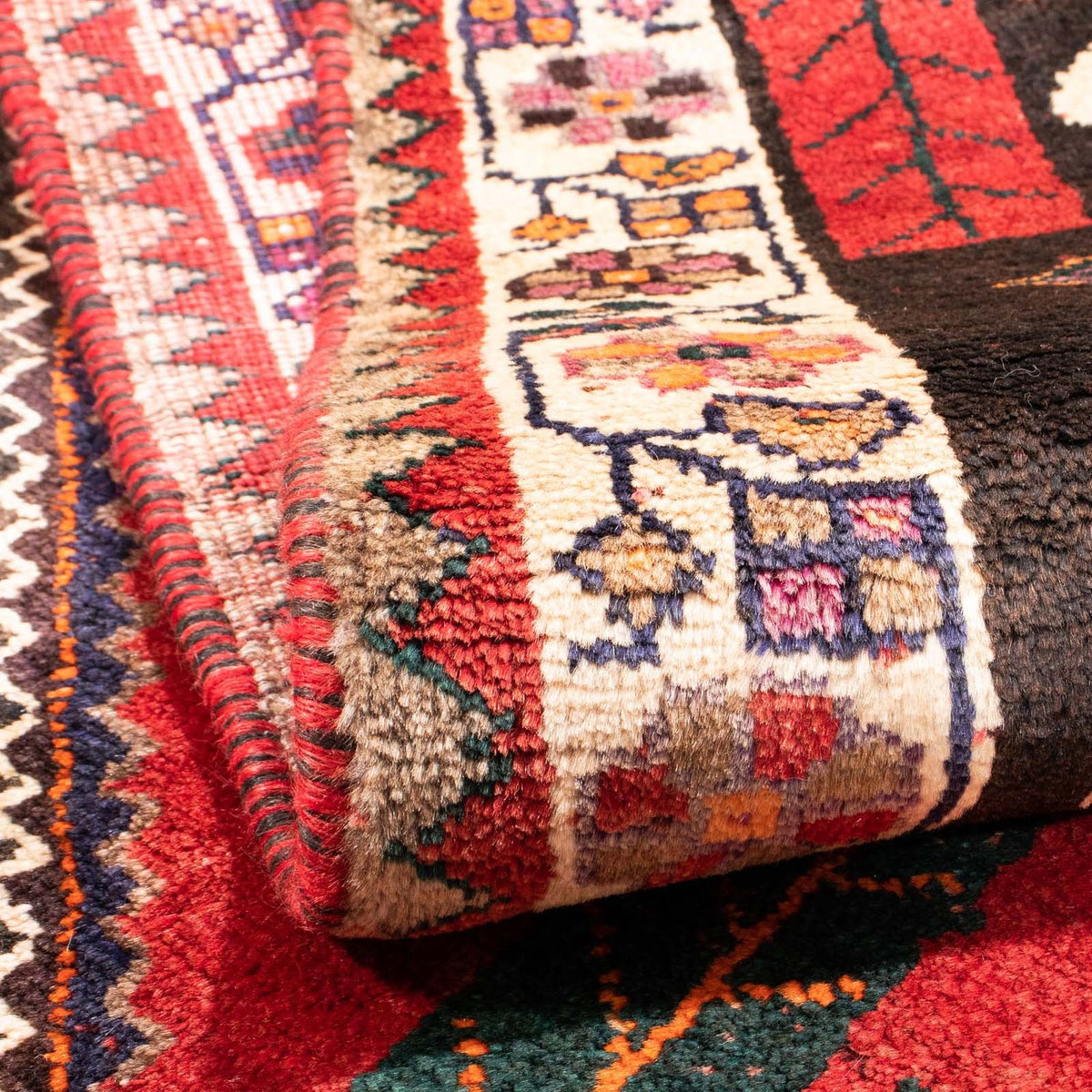 Perzisch Tapijt - Nomadisch - 160 x 110 cm - donkerrood