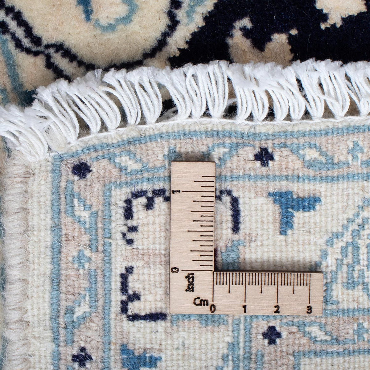 Perzisch tapijt - Nain - Koninklijk - 86 x 57 cm - donkerblauw