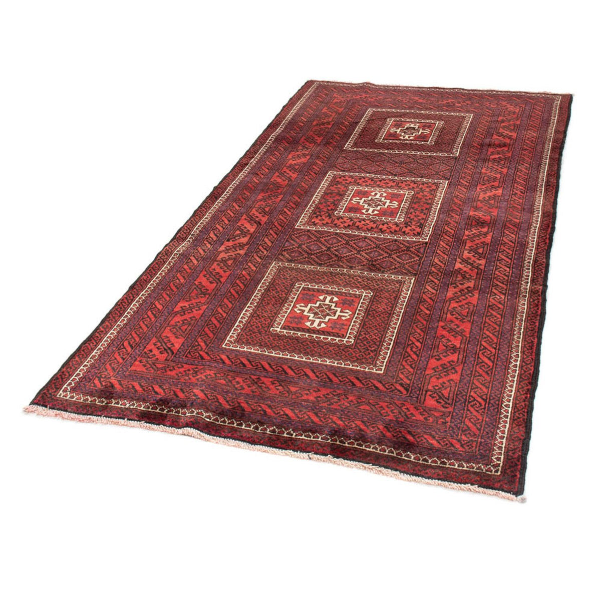 Loper Baluch tapijt - 202 x 108 cm - rood