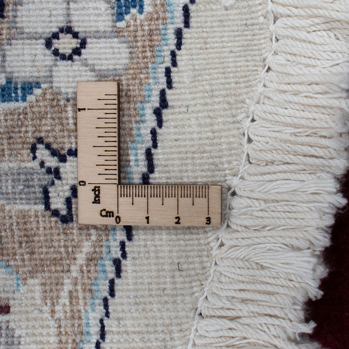 Perzisch tapijt - Nain rond  - 245 x 245 cm - donkerrood