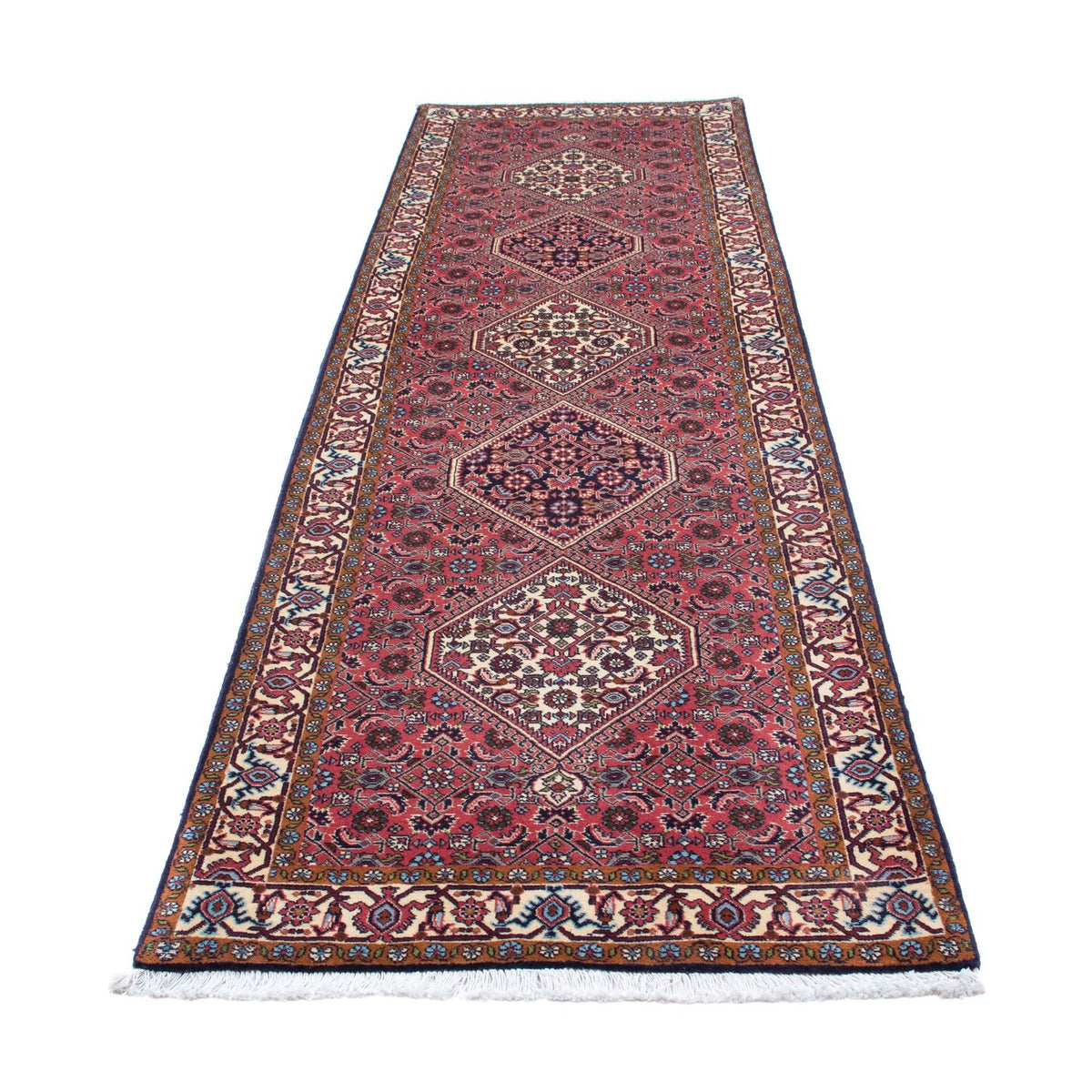 Loper Perzisch tapijt - Bijar - 308 x 81 cm - licht rood