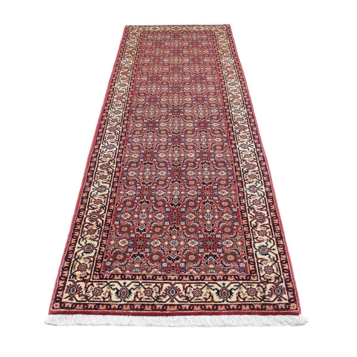 Loper Perzisch tapijt - Bijar - 293 x 73 cm - licht rood