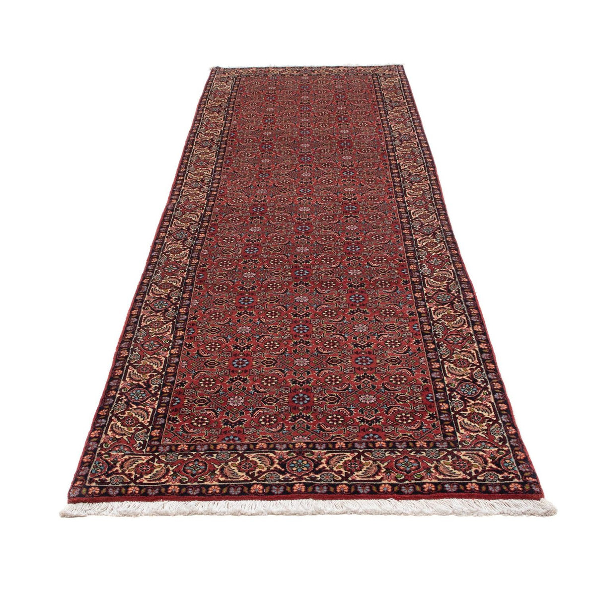 Loper Perzisch tapijt - Bijar - 290 x 85 cm - donkerrood