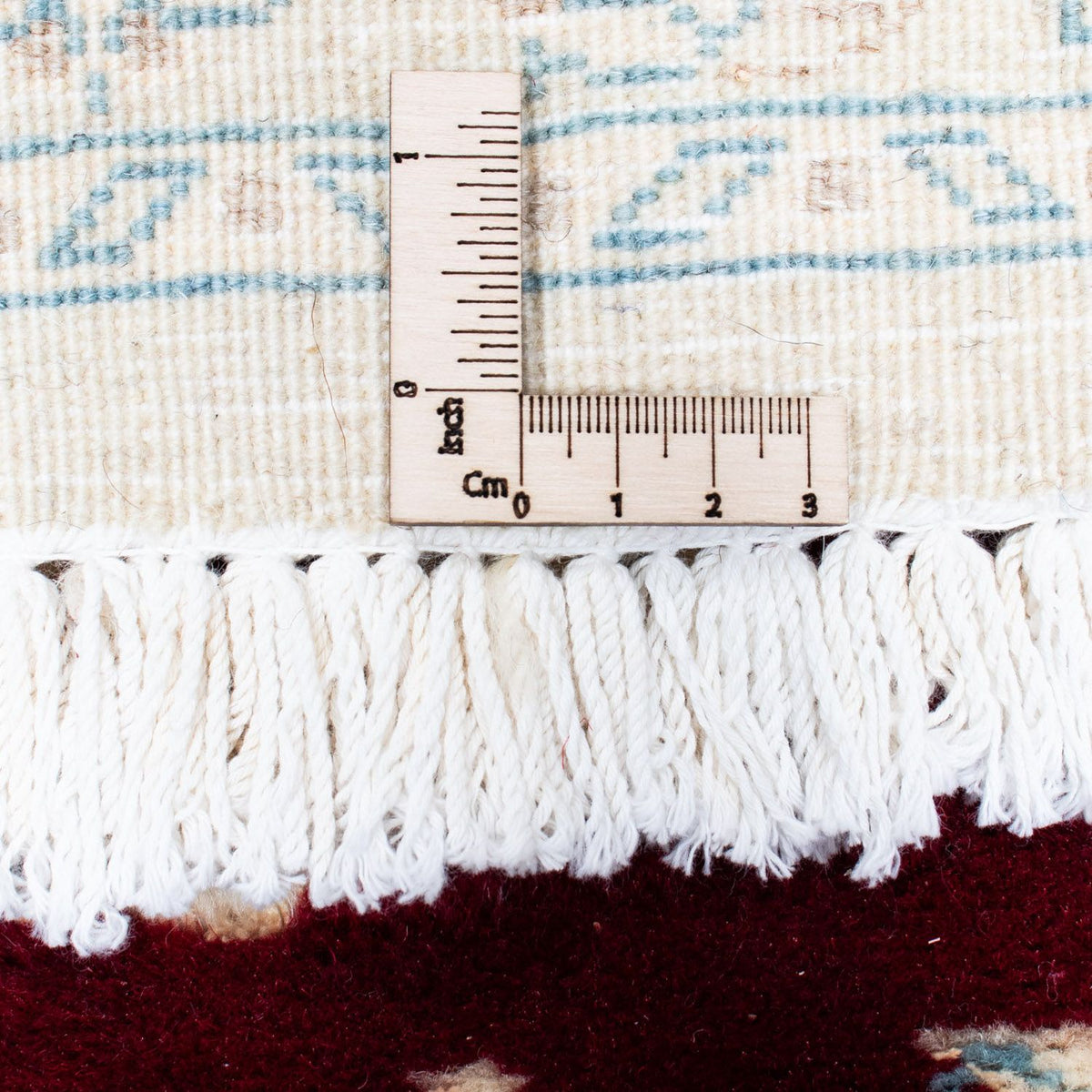 Loper Perzisch tapijt - Nain - 382 x 83 cm - donkerrood