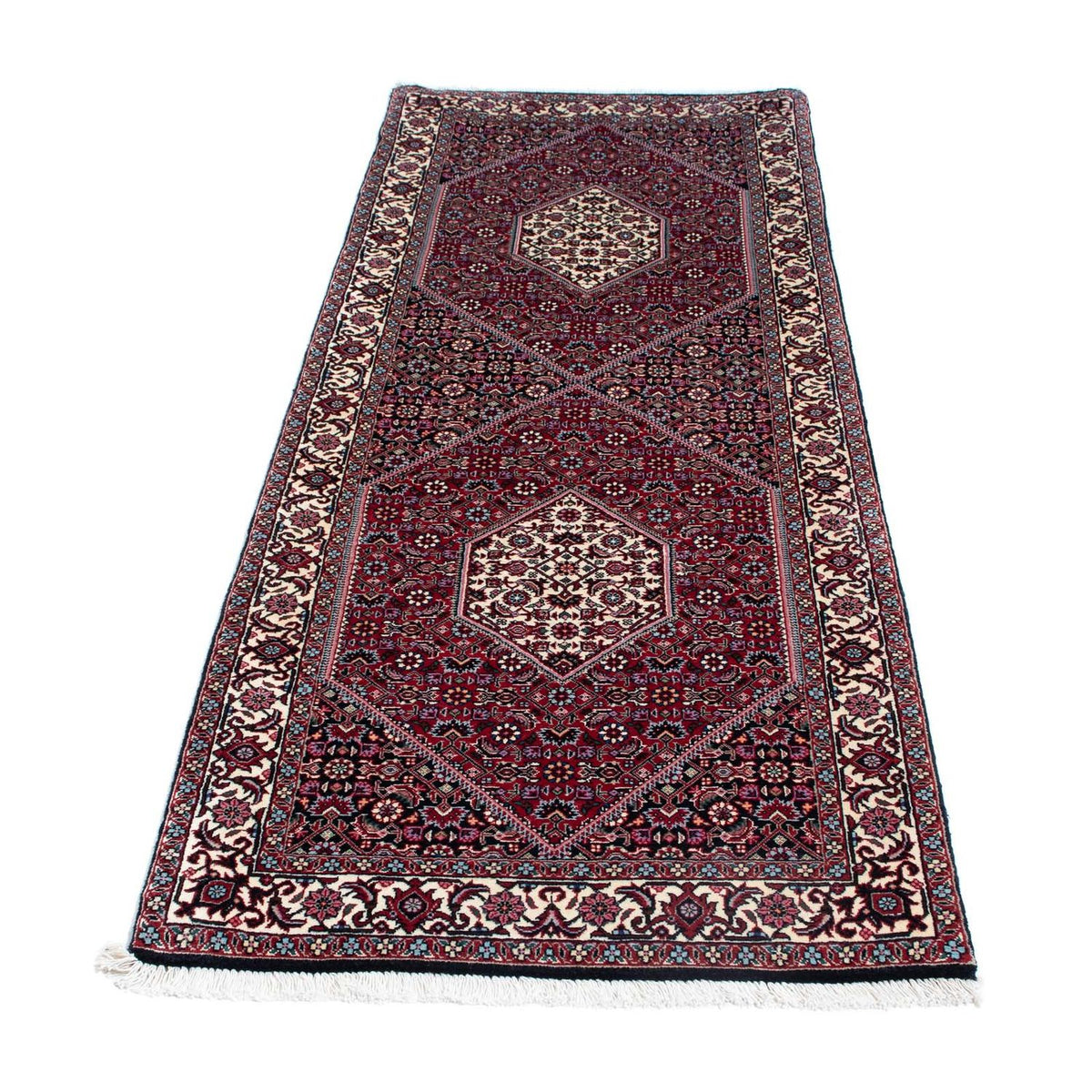 Loper Perzisch tapijt - Bijar - 208 x 75 cm - donkerblauw