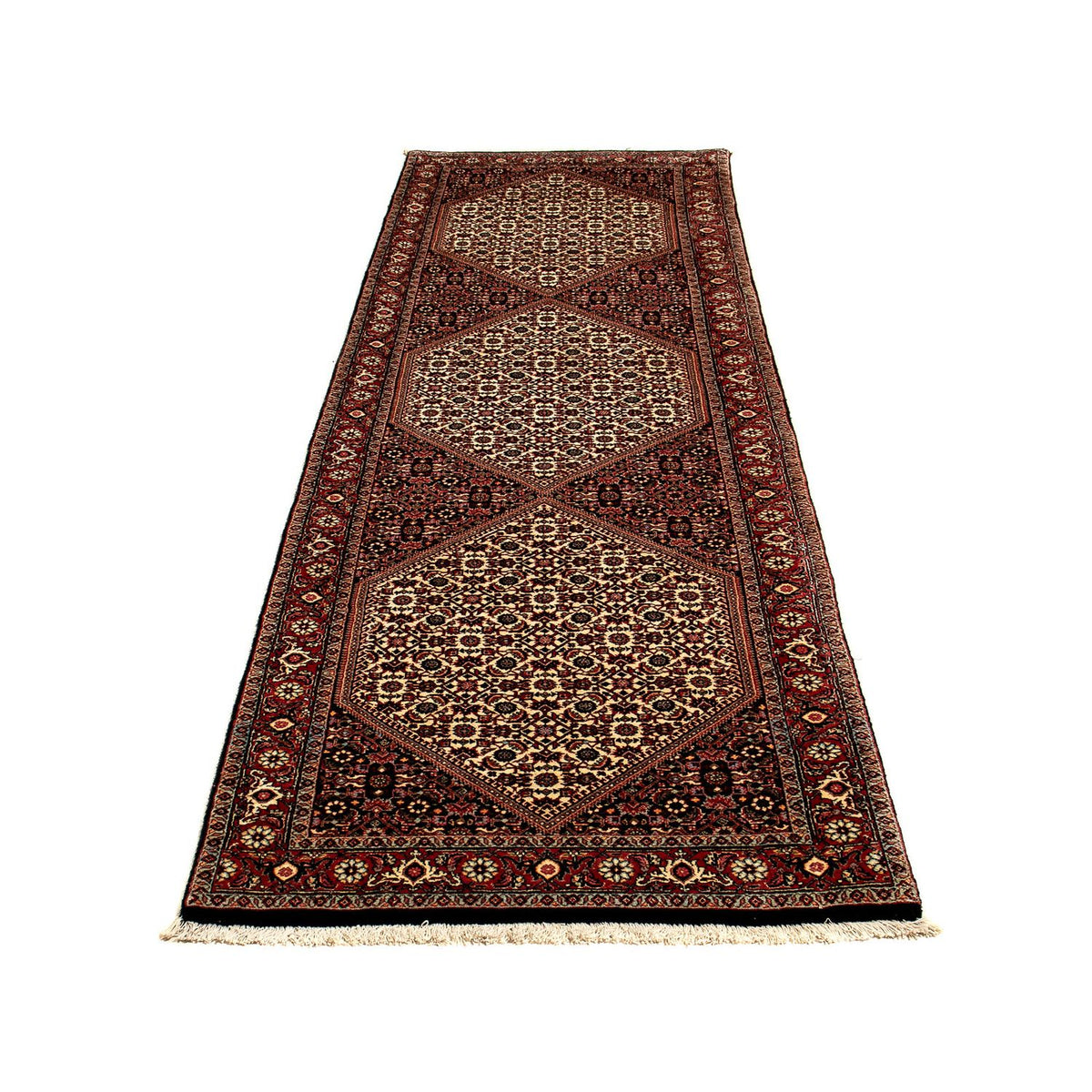 Loper Perzisch tapijt - Bijar - 308 x 83 cm - veelkleurig