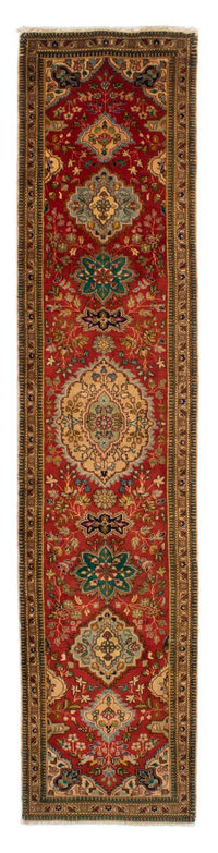 Loper Perzisch tapijt - Tabriz - Royal - 365 x 78 cm - rood