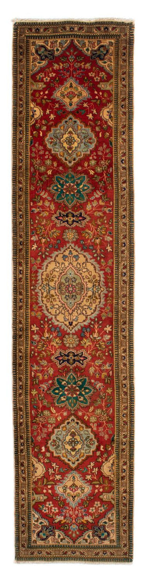 Loper Perzisch tapijt - Tabriz - Royal - 365 x 78 cm - rood