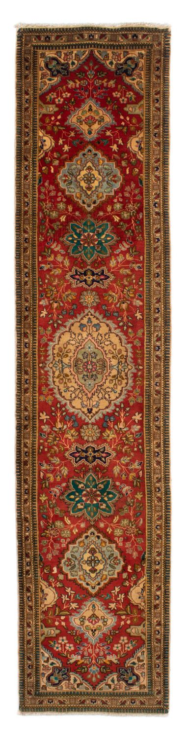 Loper Perzisch tapijt - Tabriz - Royal - 365 x 78 cm - rood