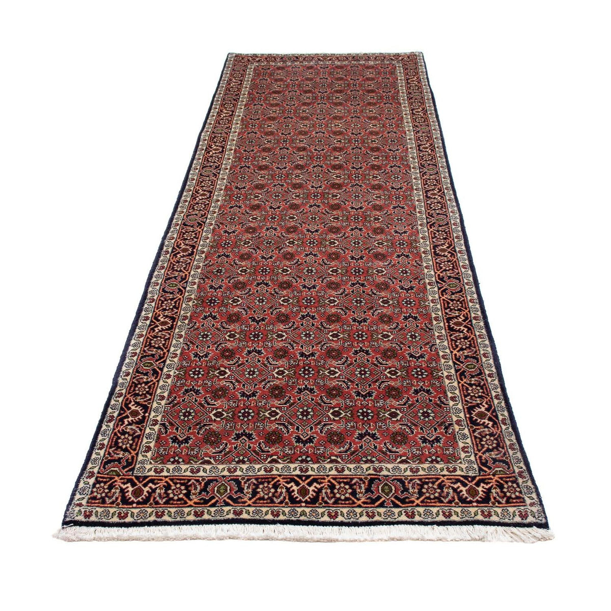 Loper Perzisch tapijt - Bijar - 291 x 84 cm - donkerrood