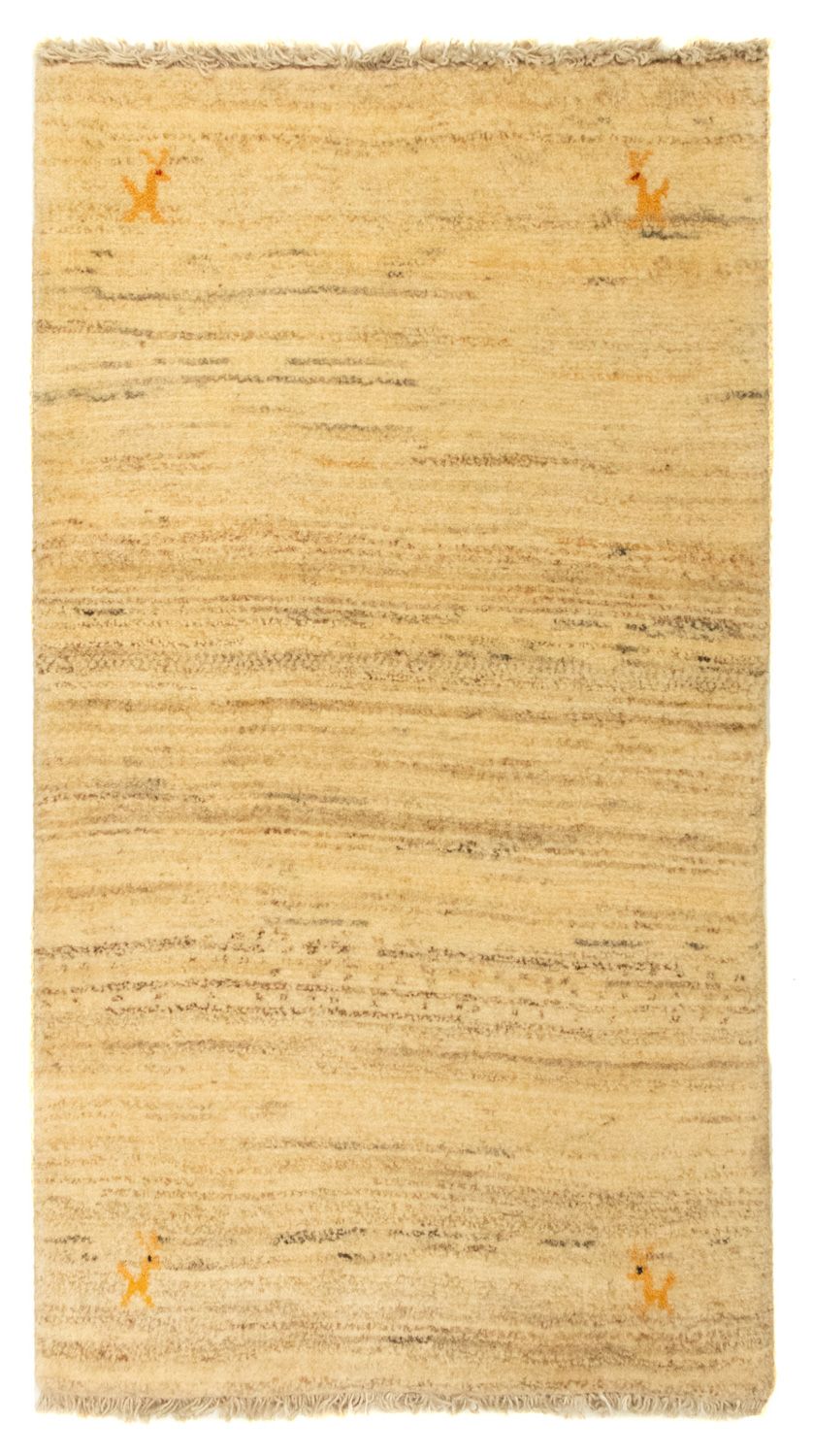 Gabbeh tapijt - Perzisch - 124 x 68 cm - beige