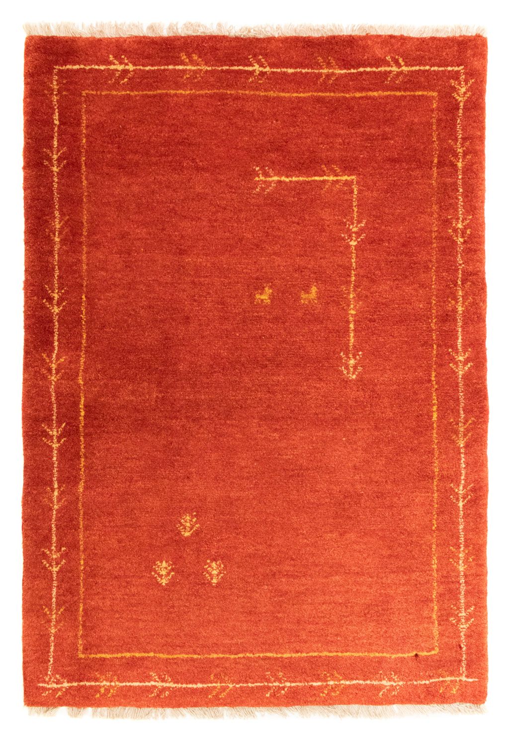 Gabbeh tapijt - Perzisch - 126 x 85 cm - rood