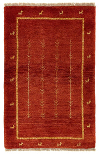 Gabbeh tapijt - Perzisch - 133 x 84 cm - donkerrood