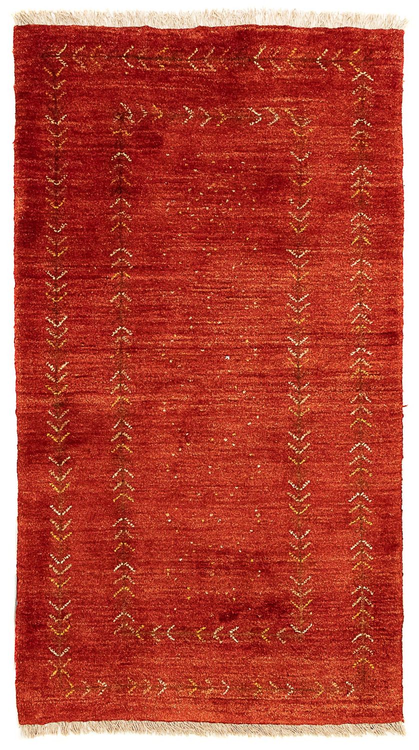 Gabbeh tapijt - Perzisch - 137 x 75 cm - donkerrood