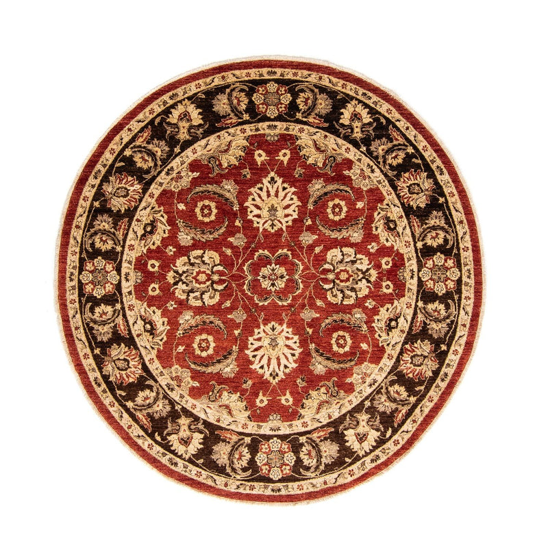 Ziegler tapijt rond  - 248 x 239 cm - donkerrood
