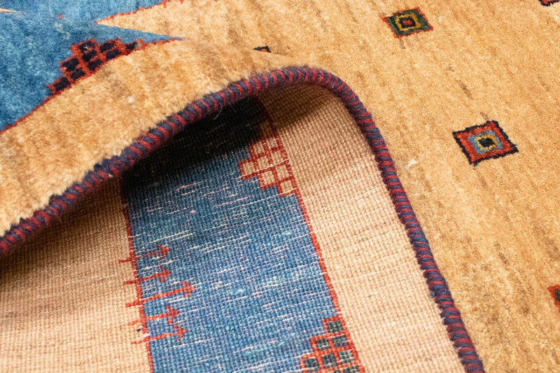 Loper Gabbeh Tapijt - Loribaft Perzisch - 300 x 85 cm - lichtbruin