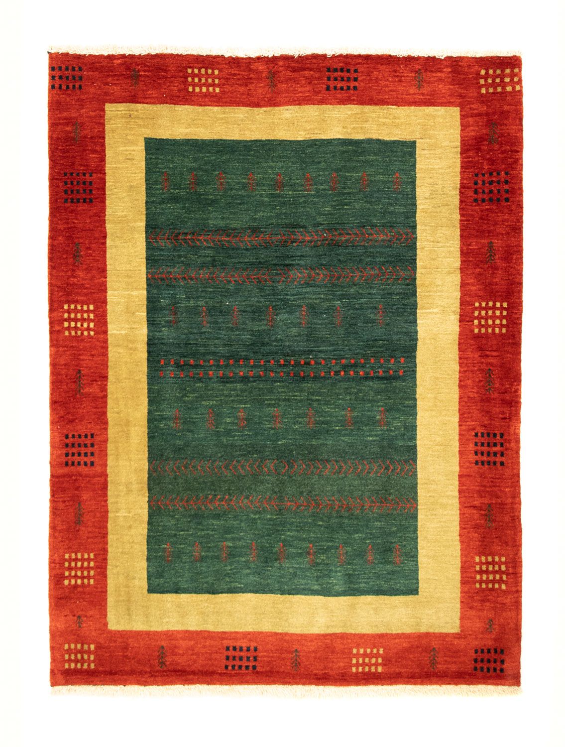 Gabbeh Tapijt - Loribaft Perzisch - 181 x 127 cm - groen