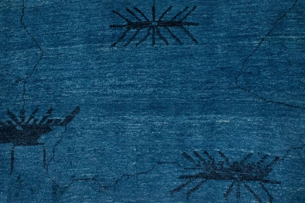 Gabbeh Tapijt - Loribaft Perzisch - 150 x 102 cm - donkerblauw