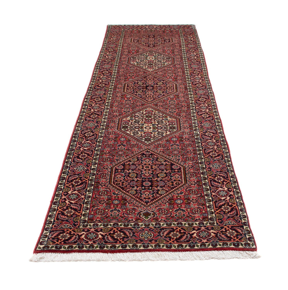 Loper Perzisch tapijt - Bijar - 295 x 82 cm - licht rood