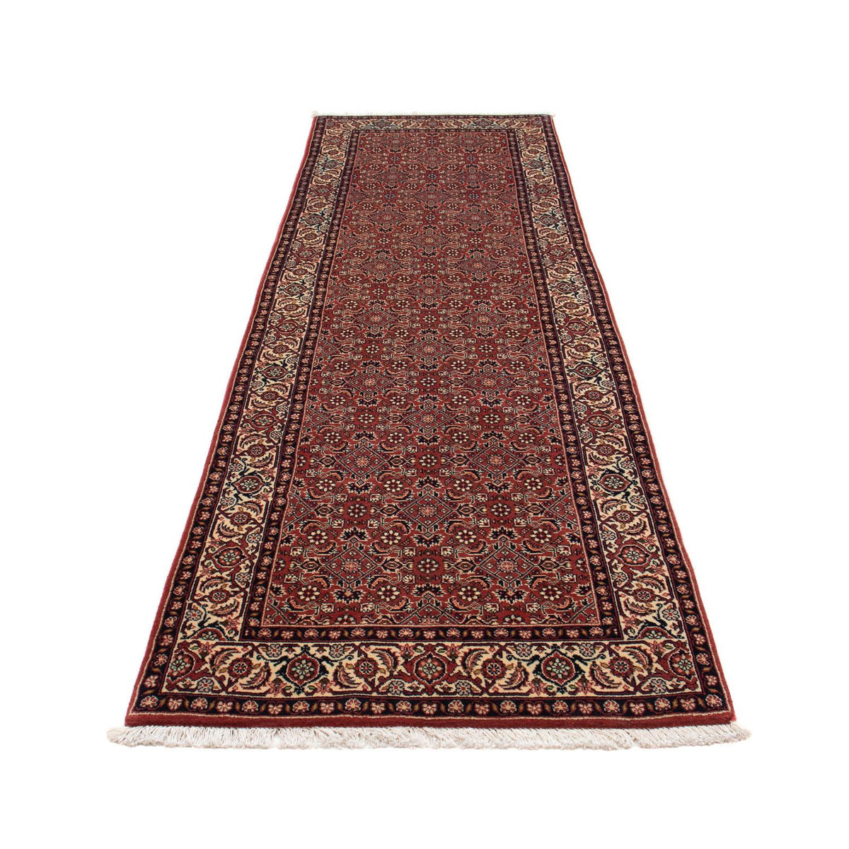 Loper Perzisch tapijt - Bijar - 285 x 84 cm - donkerrood