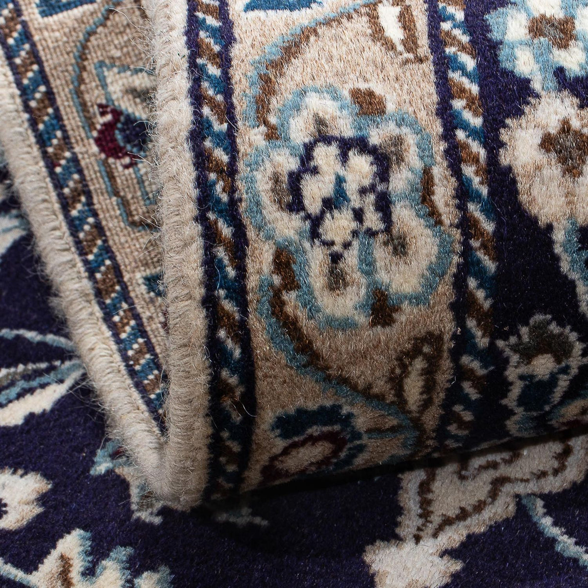 Perzisch tapijt - Nain - 134 x 88 cm - donkerblauw