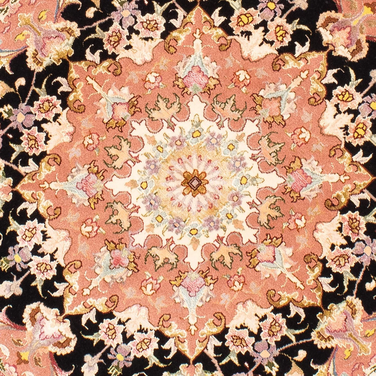 Perzisch tapijt - Tabriz - Royal rond  - 153 x 153 cm - donkerblauw