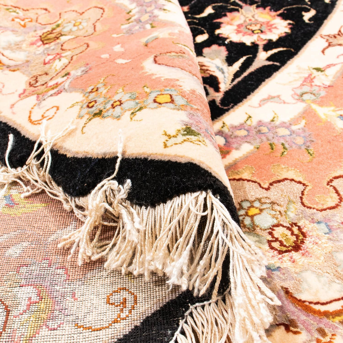 Perzisch tapijt - Tabriz - Royal rond  - 153 x 153 cm - donkerblauw