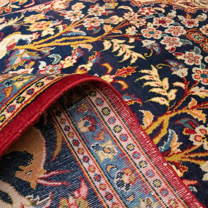 Perzisch tapijt - Ghom - 217 x 134 cm - donkerblauw